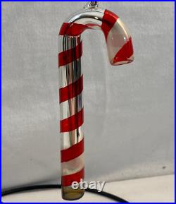 Lot 4 Vintage Kentlee Mercury Glass Red Striped Candy Cane Ornaments 5