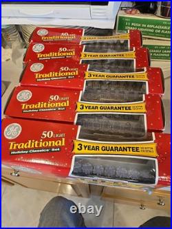 Lot 5 Sets GE 50 Light Traditional Holiday Classics Set Christmas Lights NEW I