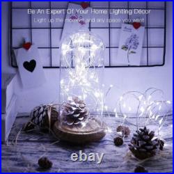 Lot 6.6ft 20 LEDs Battery Operated Mini LED Copper Wire String Fairy Lights Xmax