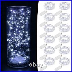 Lot 6.6ft 20 LEDs Battery Operated Mini LED Copper Wire String Fairy ...