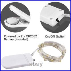 Lot 6.6ft 20 LEDs Battery Operated Mini LED Copper Wire String Fairy ...