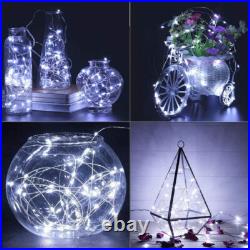 Lot 6.6ft 20 LEDs Battery Operated Mini LED Copper Wire String Fairy Lights Xmax