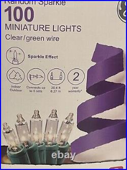 Lot OF SIX BRAND NEW Random Sparkle 100 Miniature Lights New In Box Made BY GE