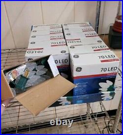 Lot Of 12 Boxes GE StayBright LED C-5 Lights Warm White Green Wire 70ct