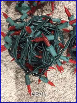 Lot Of 17 Sets Of Red LED Mini Christmas Lights 60 Ct Free Shipping
