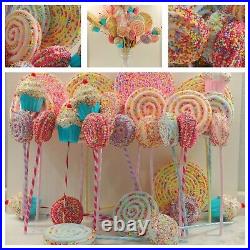 Lot Of 31 Huge Candyland Lollipops Cupcakes Sprinkles Candy Christmas Birthday