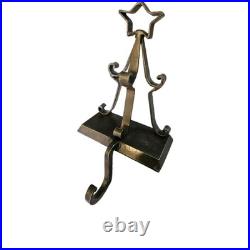 Lot Of 5 Pier1 Rustic Christmas Tree/Santas Sleigh/Stocking Holder Wrought Iron