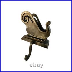 Lot Of 5 Pier1 Rustic Christmas Tree/Santas Sleigh/Stocking Holder Wrought Iron