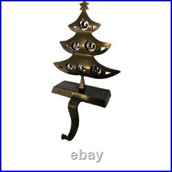 Lot Of 5 Pier1 Rustic Christmas Tree/Santas Sleigh/Stocking Holder Wrought Iron