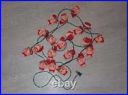 Lot Set of 20 Vintage Elf Head String Lights Working