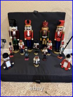 Lot Wood Nutcracker Christmas Decor Set Large Medium Small Holiday Display