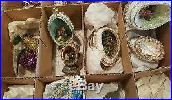 Lot of 100+Beaded buttons etc Christmas Ornaments Vintage 1970 Homemade handmade