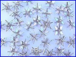 Lot of 100! Stained Glass Moravian STARS Iridescent CLEAR Suncatcher Ornament