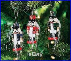 Lot of 12 Wooden Nutcracker Christmas Tree Ornaments
