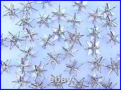 Lot of 25! Stained Glass Moravian STARS Iridescent CLEAR Handmade FIESTA COLOR