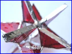 Lot of 25! Stained Glass Moravian STARS Iridescent RED! PERFECT GIFTS