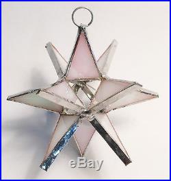 Lot of 25! Stained Glass Moravian STARS Iridescent WHITE! Christmas
