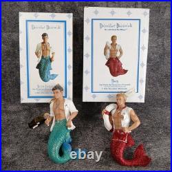 Lot of 2 December Diamonds Ornaments Buoy Dr Turnencoff Merman Man Christmas Gay