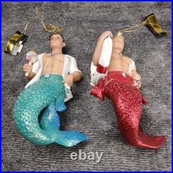 Lot of 2 December Diamonds Ornaments Buoy Dr Turnencoff Merman Man Christmas Gay