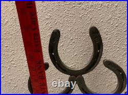 Lot of 2 Rustic Metal Horseshoe Christmas Tree Decor Holiday Decor