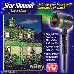 Lot of 2 Star Shower Outdoor Laser Christmas Lights Projector Holiday Decoration