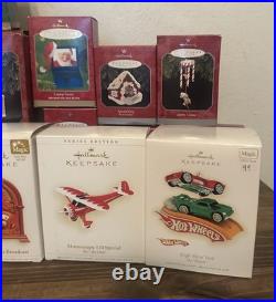 Lot of 38 Hallmark Keepsake Assorted CHRISTMAS ORNAMENTS in Boxes