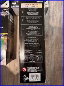 Lot of 3 Gemmy Orchestra of Lights Multi Color Changing 24 LED Icicle Lights NEW