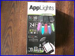 Lot of 4 Gemmy AppLights LED LightShow Mini 24 Bulb Sets Color Changing
