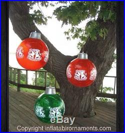 Lot of 4 Inflatable Christmas Ornaments 12 Waterproof Yard House Party Decor