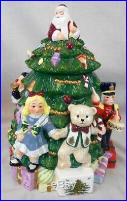 Lot of 4 Pieces of Santa Christmas China Cookie Jars Etc Fitz & Floyd, Spode