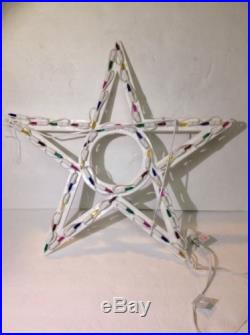 Lot of 4 Sterling Christmas Star multicolor light decoration indoor outdoor