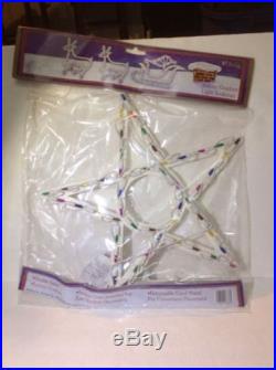 Lot of 4 Sterling Christmas Star multicolor light decoration indoor outdoor