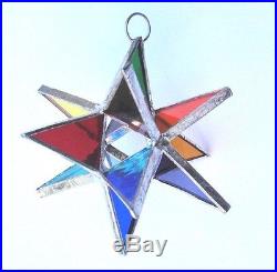Lot of 50! Stained Glass Moravian STARS Iridescent MULTI COLOR! Christmas