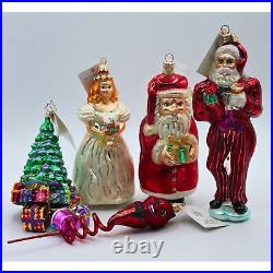 Lot of 5 Christmas Ornaments No Original Box