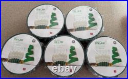 Lot of 5 spools GE Energy Smart 150 Ct 49.6 ft Warm White C6 LED String Lights