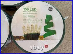 Lot of 5 spools GE Energy Smart 150 LED Miniature Lights Warm White 48.8 Ft