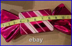 Lot of 8 Huge Pink Heavy Plastic Christmas Candy Sweets Tree Ornaments