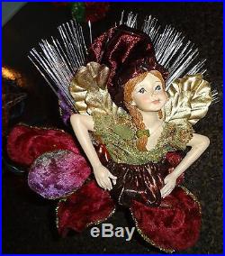 Lot of Fiber Optic Pixie Fairy Victorian Ornaments & Lighted Flowers