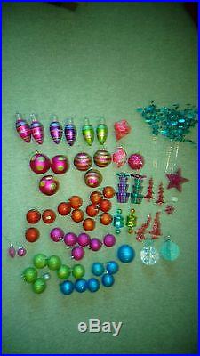 Lot of RAZ Christmas Ornaments, Multi Color, 65 Pieces! Retail Value HIGH