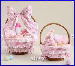 LoveShackFancy Cabbage Rose Easter Basket Liners & Bow Select Size Large