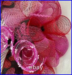 Love Shack Valentines Day Wreath Handmade Deco Mesh
