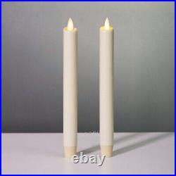 Luminara Flameless Taper Candles Set of 2 4 6 8 Unscented Wax Ivory White Black