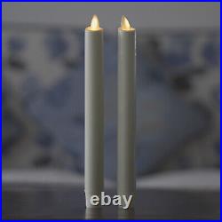Luminara Flameless Taper Candles Set of 2 4 6 8 Unscented Wax Ivory White Black