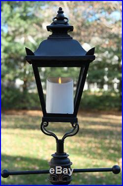 Luminara Metal Lamp Post With Prelit Removable Holiday Garland 6 Feet