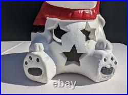 Luminary Holiday Polar Bear Concrete Heavy 16 Made In Mexico