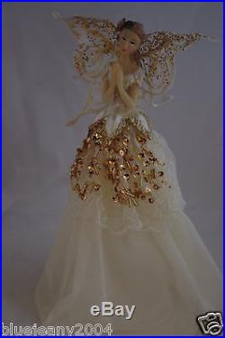 Luxury Gold Fairy Snow Ice Queen Decoration Christmas Tree Top Topper 23 cm