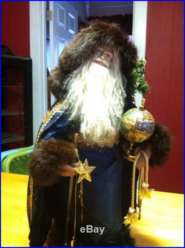 Lynn Haney Christmas Santa 1993 Celestrial Wizard with Star Staff & World Globe