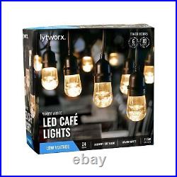 Lytworx Warm White Café Lights 24 Pack Indoor/Outdoor Use with Timers