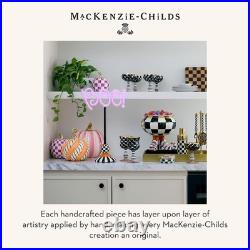 MACKENZIE-CHILDS Resin Pumpkin, Medium, Trick or Treat Candy Swirl Hand-Painte