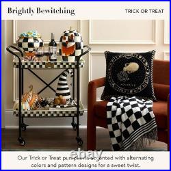 MACKENZIE-CHILDS Resin Pumpkin, Medium, Trick or Treat Candy Swirl Hand-Painte
